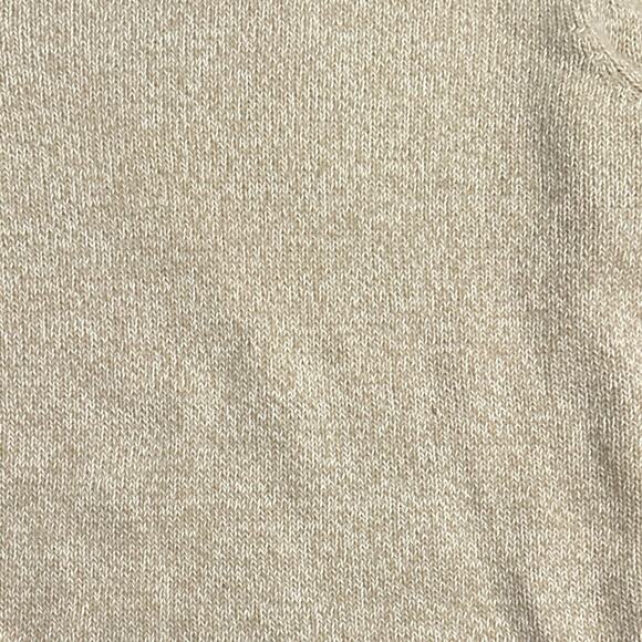 Express Women’s L Beige Turtleneck Sweater Soft Cashmere Cotton Knit Minimalist - Picture 2 of 8